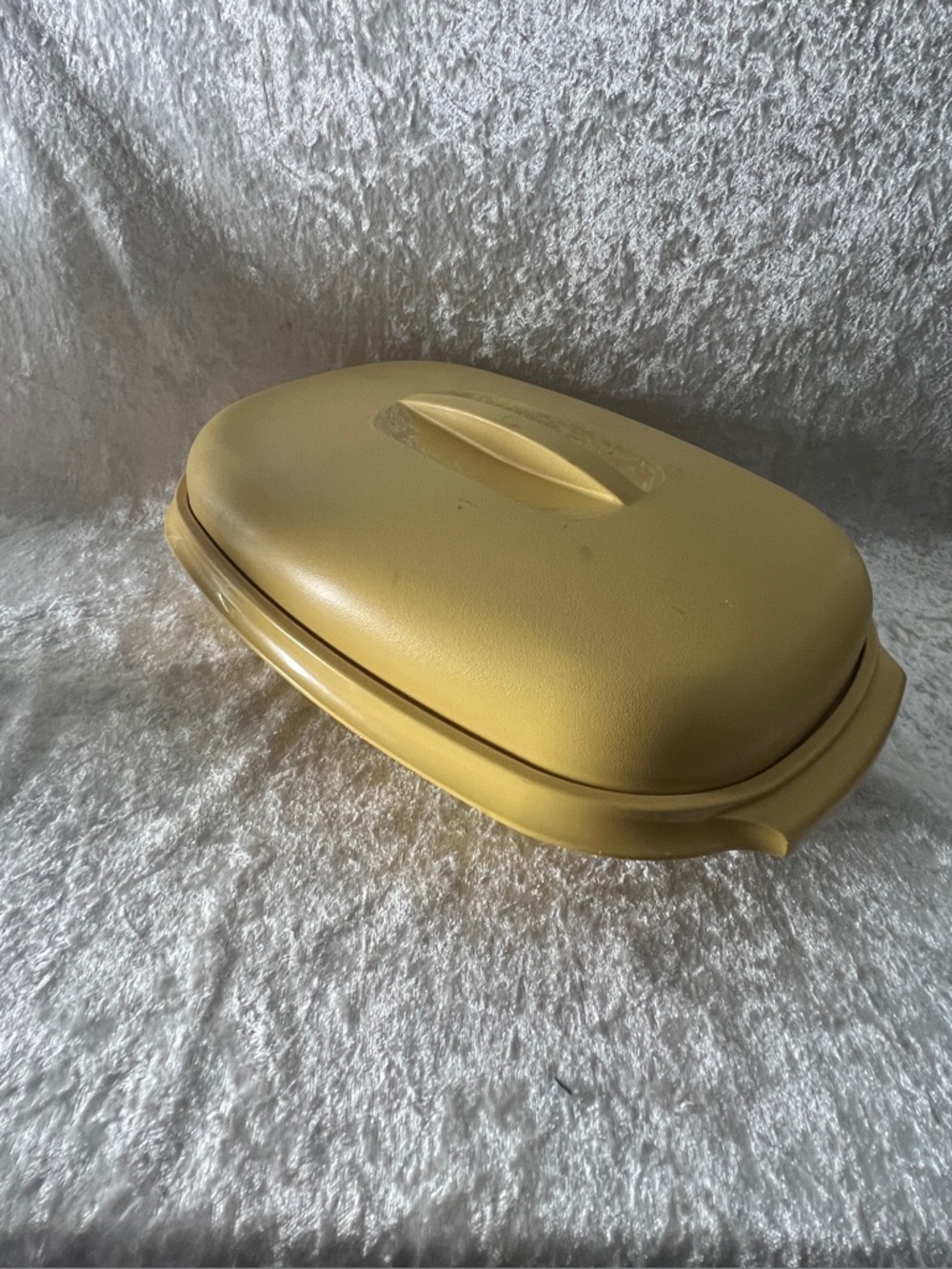 Tupperware Yellow Oval Serving Dish with Lid